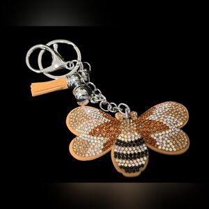 Bee Bag Charm / Keychain with Rhinestones